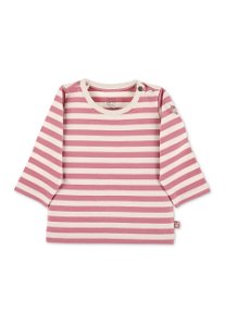 Sterntaler tričko, oslík Emmi GIRL, BIO bavlna, dlouhý rukáv, proužky, růžové 2652287