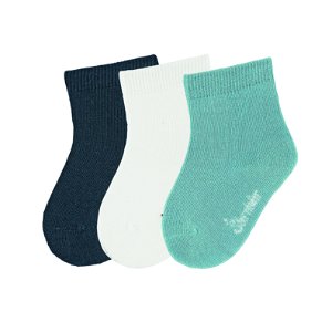 Sterntaler Ponožky jednobarevné 3 páry modré, krémové, tyrkys 8502080
