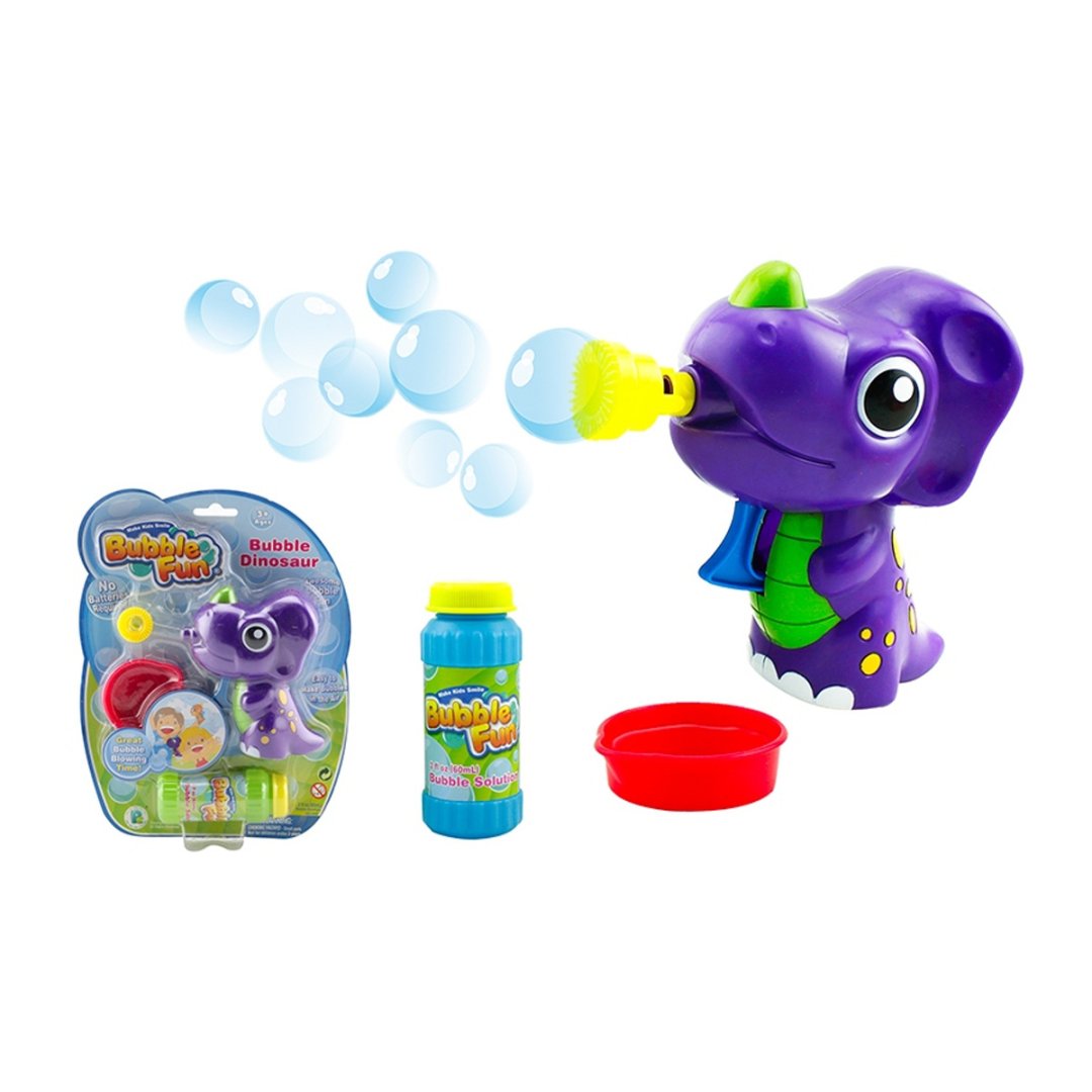 Sparkys Bubble Fun - Bublifuk: Dinosaurus - s náplní 60 ml - fialová