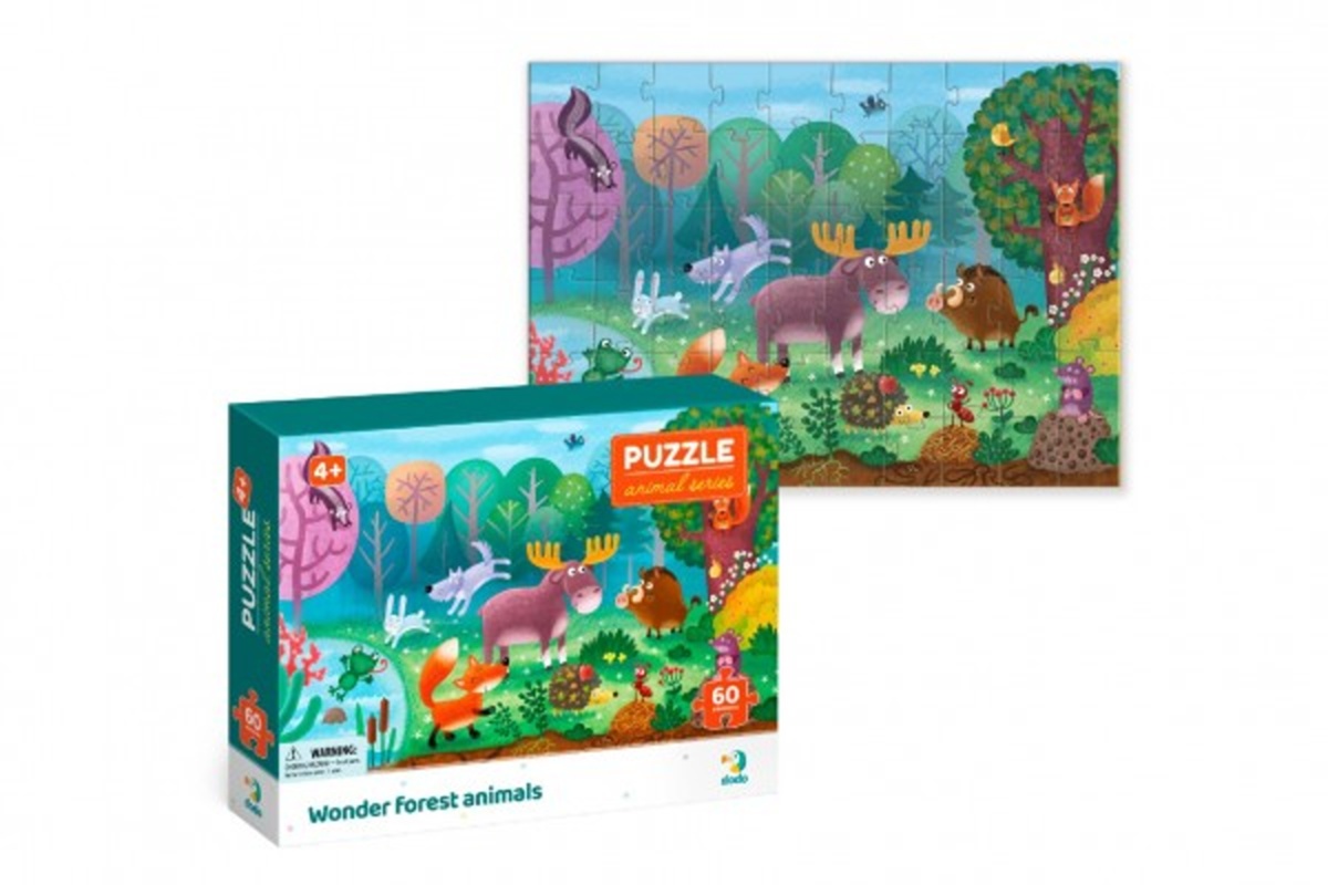 Teddies Puzzle - Lesní zvířátka - 60 dílků