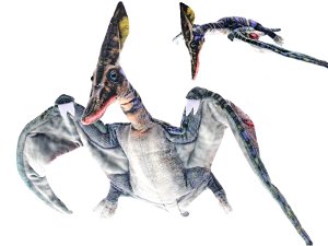 Mikro trading Pterosaurus plyšový - 66 cm - s ohebnými křídly a krkem