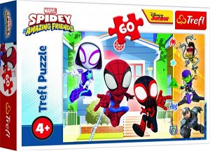 Trefl Puzzle - Spiderman: Ve Spideyho světě - Spidey a jeho úžasní přátelé - 60 dílků