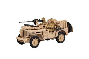 Abrex Cararama - Ton Military Vehicle With Gun - Sandy Yellow