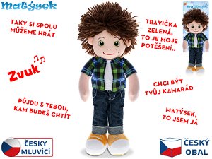 Mikro trading Panáček Matýsek - 37 cm - česky mluvící - zelená