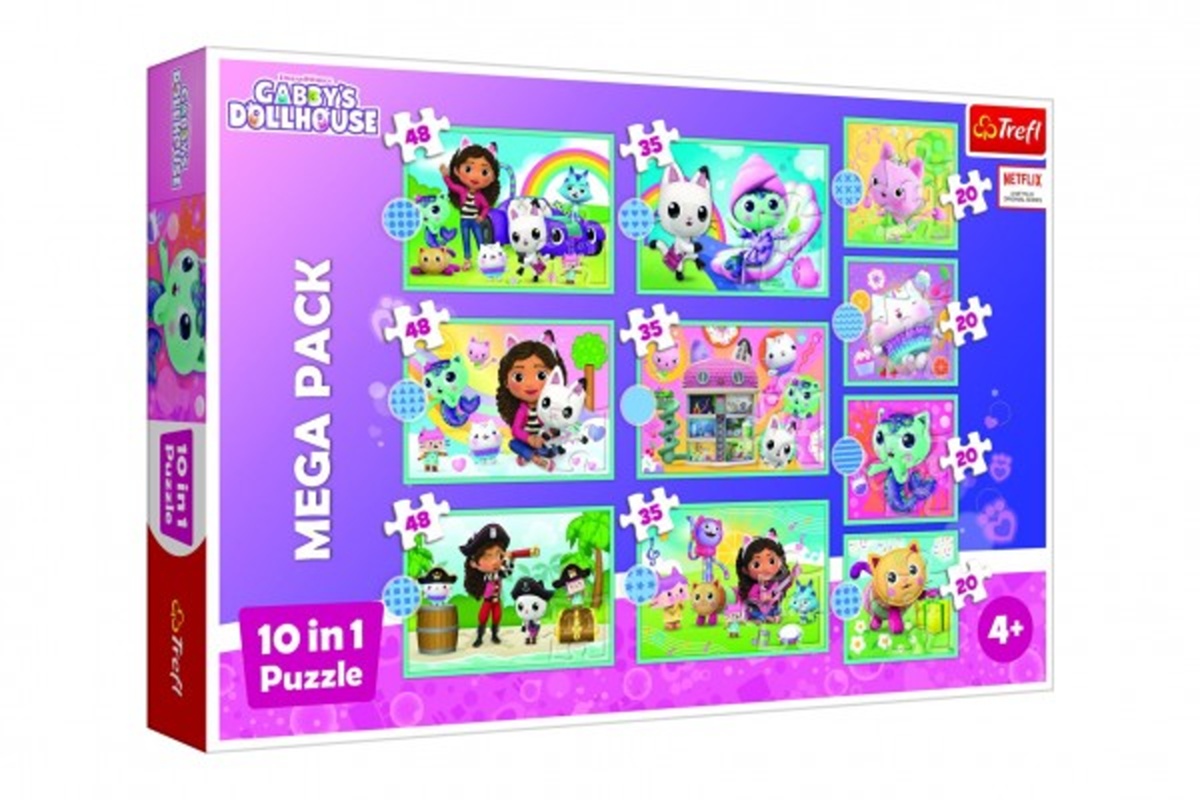 Trefl Puzzle - Ve světě Gabby/Universal Gabby´s * - 4x 20, 3x 35, 3x 48 dílků - 10v1