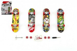 Teddies Skateboard prstový šroubovací plast 10cm s doplňky mix druhů na kartě