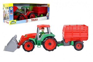 Lena Auto Truxx - Traktor s přívěsem na seno - 56 cm