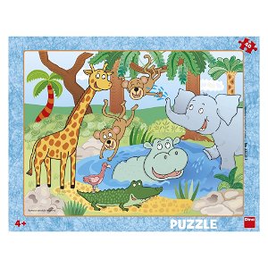 Dino Puzzle deskové - Zvířátka v ZOO - 40 dílků