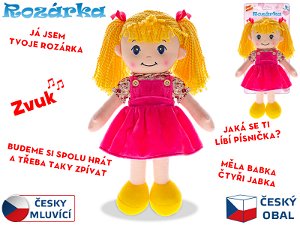 Mikro trading Panenka Rozárka - 35 cm - česky mluvící - blondýnka
