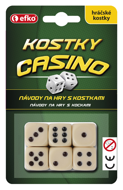 Hracie kocky Casino 6ks