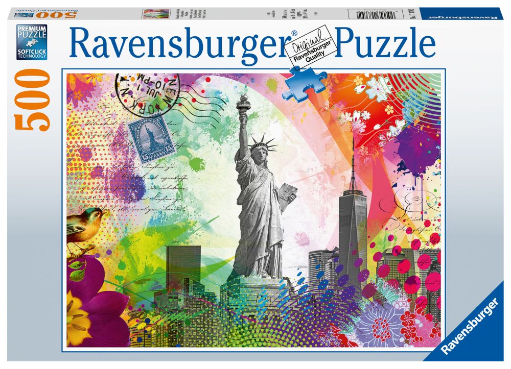 Ravensburger Puzzle - Pohlednice z New Yorku - 500 dílků