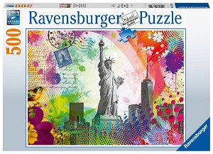 Ravensburger Puzzle - Pohlednice z New Yorku - 500 dílků