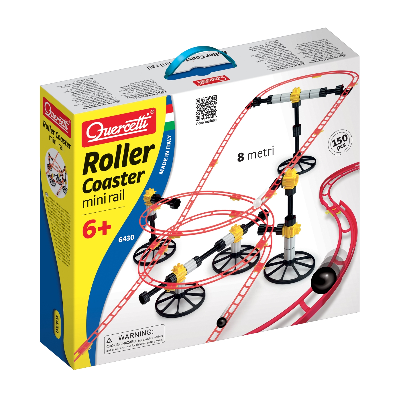 Quercetti Roller Coaster Mini Rail - 150 dílků