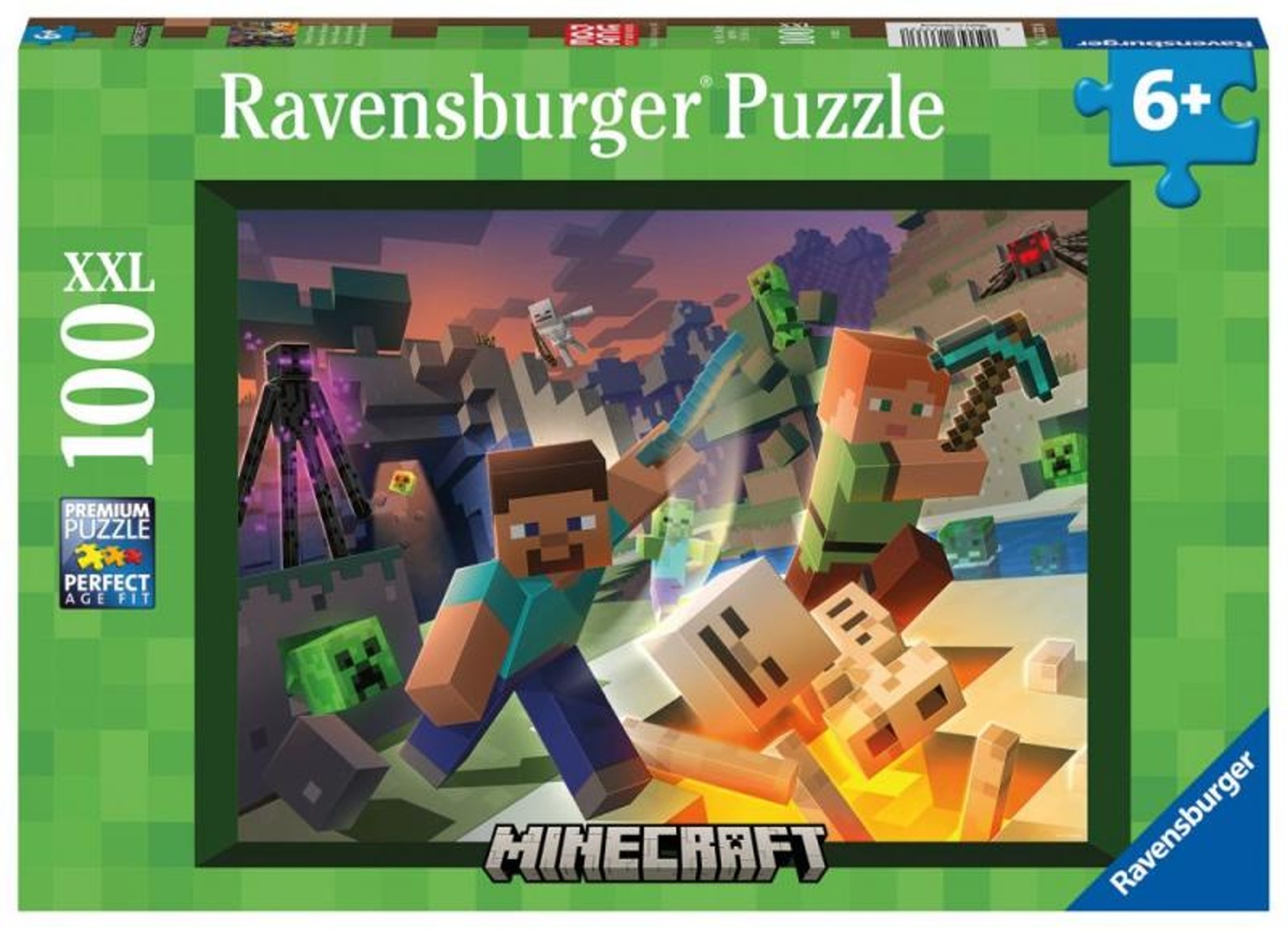 Ravensburger Puzzle - Minecraft: Monstra z Minecraftu - 100 dílků XXL