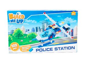 Mikro trading Stavebnice BuildMeUp - Policejní vrtulník (Police station) - 122 ks