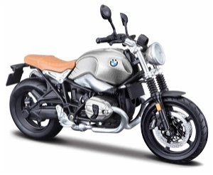 Maisto Sestavený kovový model motorky se stojánkem BMW R nine T Scrambler