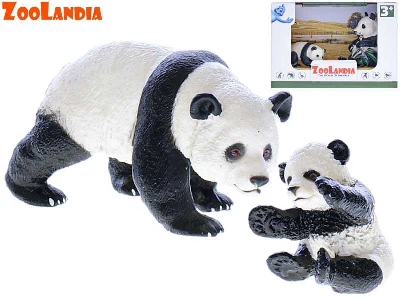 Mikro trading ZooLandia - Panda s mládětem 4,5 - 10 cm