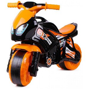 Teddies Odrážedlo motorka - oranžovo-černá
