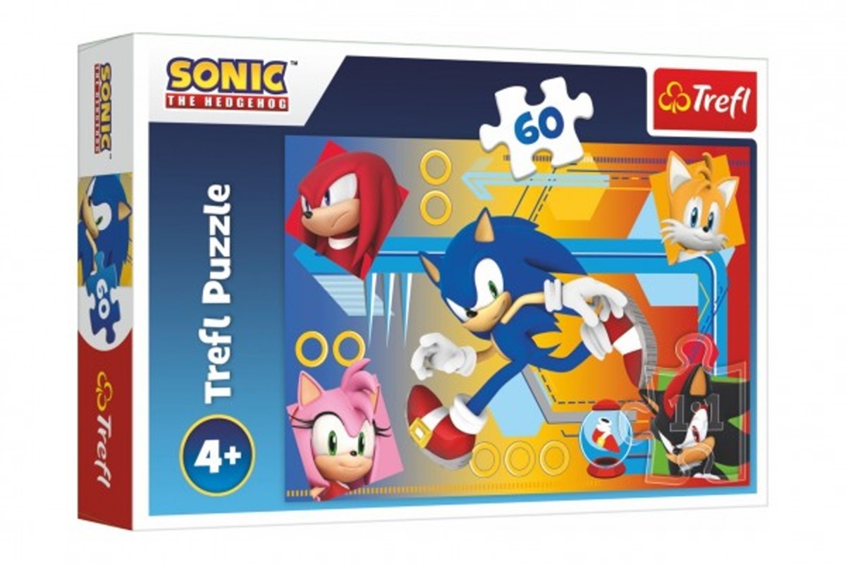 Trefl Puzzle - Sonic The Hedgehog: Sonic v akci - 60 dílků