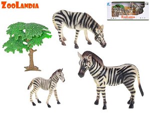 Mikro trading Zoolandia - Zebra s mláďaty a doplňky