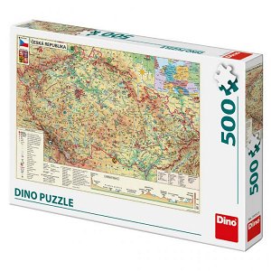 Dino Puzzle - Mapa České Republiky - 500 dílků