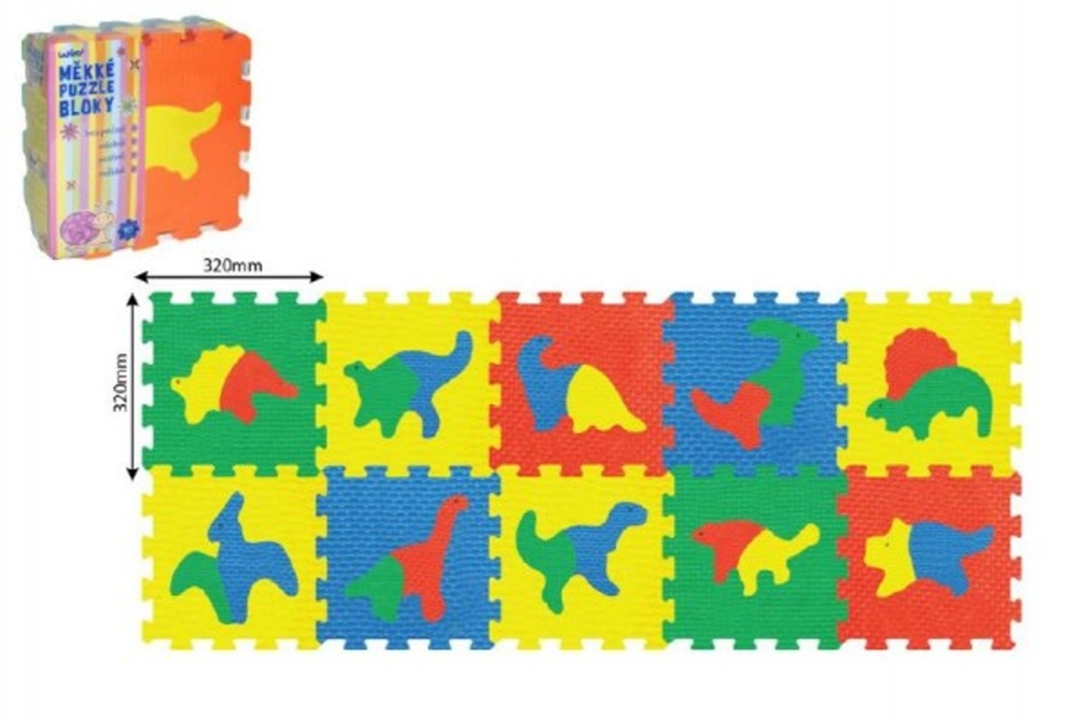 Wiky Pěnové puzzle - Dinosauři - 10 ks