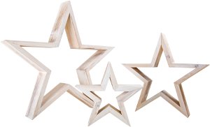 SMALL FOOT BY LEGLER Dřevěný dekorace- Hvězdy bílé