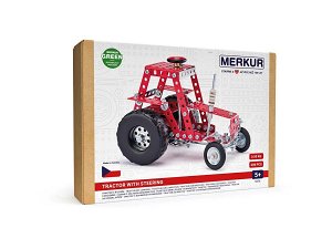 Merkur Stavebnice Merkur 057 - Traktor s řízením - 208 dílů