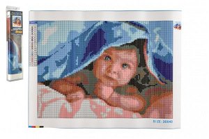 SMT Creatoys Diamantový obrázek - Miminko pod dekou - 40 x 30 cm
