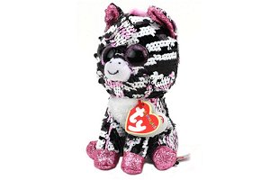 LAMPS Beanie Boos Zoey - Zebra růžová - 15 cm