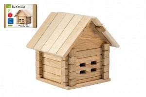 Teddies Stavebnice - Dřevěný dům - 37 dílků