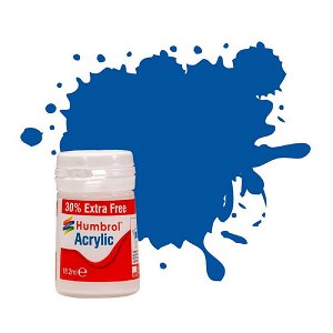 Humbrol Barva akrylová lesklá - Francouzská modrá (French Blue) + 30% navíc zdarma - č. 14