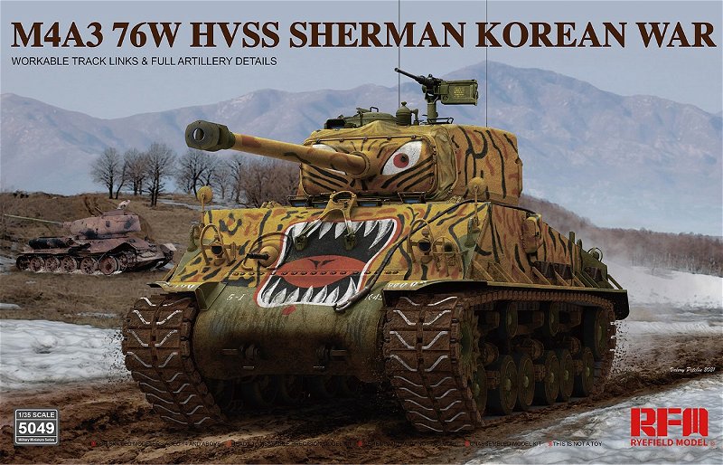 RFM Plastikový model tanku M4A3 76W HVSS Sherman Korean War