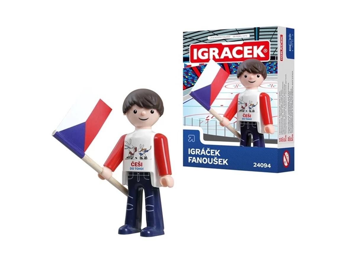 Efko IGRÁČEK - Fanoušek III - Hokej 2015 - figurka s vlajkou