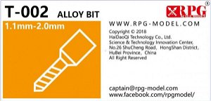 RPG SCALE MODEL Sada bitů ze slitiny (Alloy bit) - 1,1 - 2,0 mm
