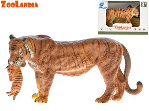 Mikro trading ZooLandia - Tygr / Tygřice s mládětem - 15 cm