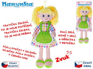 Mikro trading Panenka Nanynka - česky mluvící a zpívající - 50 cm - žlutá