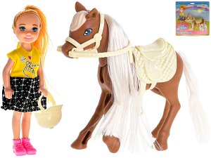 Mikro trading Panenka s koněm - 13 cm