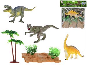Mikro trading Dinosauři s doplňky - 3 ks