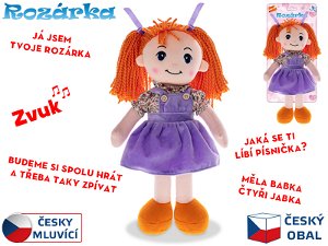 Mikro trading Panenka Rozárka - 35 cm - česky mluvící - zrzka