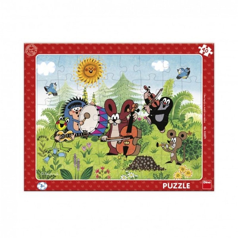Dino Puzzle deskové - Krtek a kapela - 40 dílků