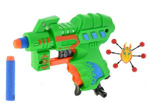 Mikro trading Pistole Bug's Attack s pěnovými náboji a terčem - 12 cm