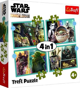 Trefl Puzzle - Star Wars: Mandalorian - 4v1 - 70, 54, 48 a 35 dílků