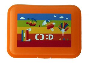 Mac Toys Déčko svačinový box s přihrádkou červený