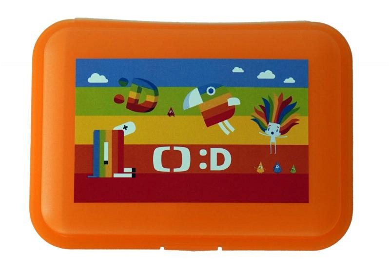 Mac Toys Déčko svačinový box s přihrádkou červený