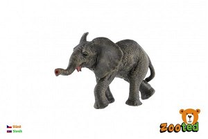 Teddies Slon africký - slůně - zooted - 9 cm