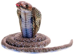 Mikro trading Kobra plyšová - 180 cm - se vztyčenou hlavou