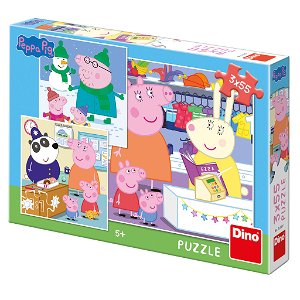 Dino Puzzle - Peppa Pig: Veselé odpoledne - 3 x 55 dílků