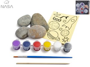 Mikro trading NASA kreativní sada - pomalujte si kamínky jako planety - 4 ks kamínků