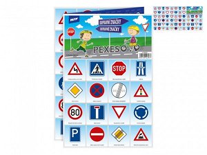 Teddies Pexeso papírové - Dopravní značky - společenská hra
